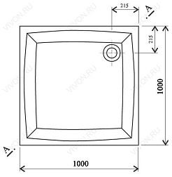 Ravak A02AA01310 Поддон для душа Ravak PERSEUS-100 EX – фотография-2